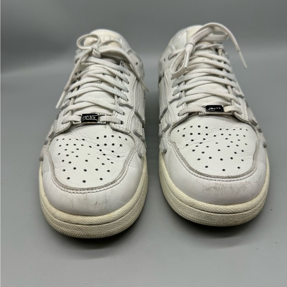 AMIRI Skel Top Low White Vintage Men Size 9 Sneakers Shoes - Picture 3 of 8